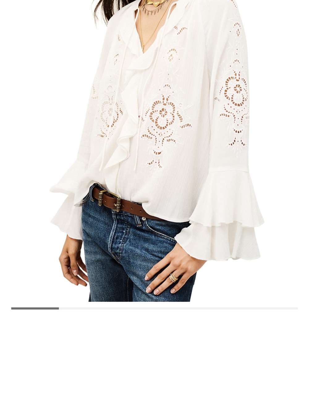 ba&sh Omar eyelet top